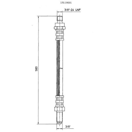 Centric Parts Brake Hose, 150.39001 150.39001